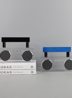 欧式创意简约水晶复古收音机办公室客厅书房餐厅卧室茶几家居摆件
