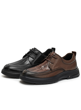 天美意2025冬新款商场同款休闲复古百搭厚底男休闲皮鞋WCC01DM5