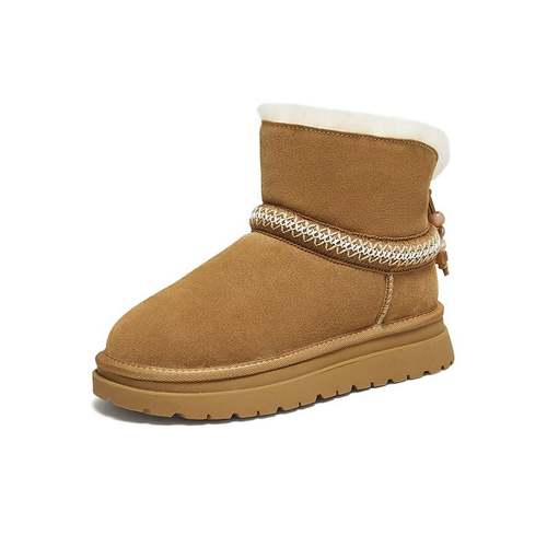 TATA他她雪地靴2025新款棉鞋冬天鞋子厚底加绒毛毛靴棉靴CJB01DD5