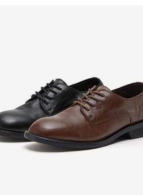 专柜正品拔佳2026春季新款女鞋牛津鞋复古时尚优雅单鞋ABF22AM6