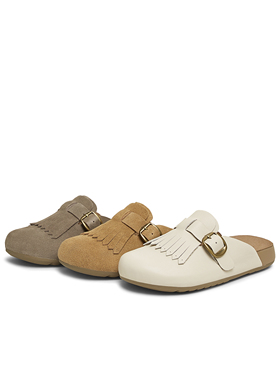 天美意复古厚底勃肯鞋包头半拖鞋女休闲单鞋2025春季新款CHS33AH5