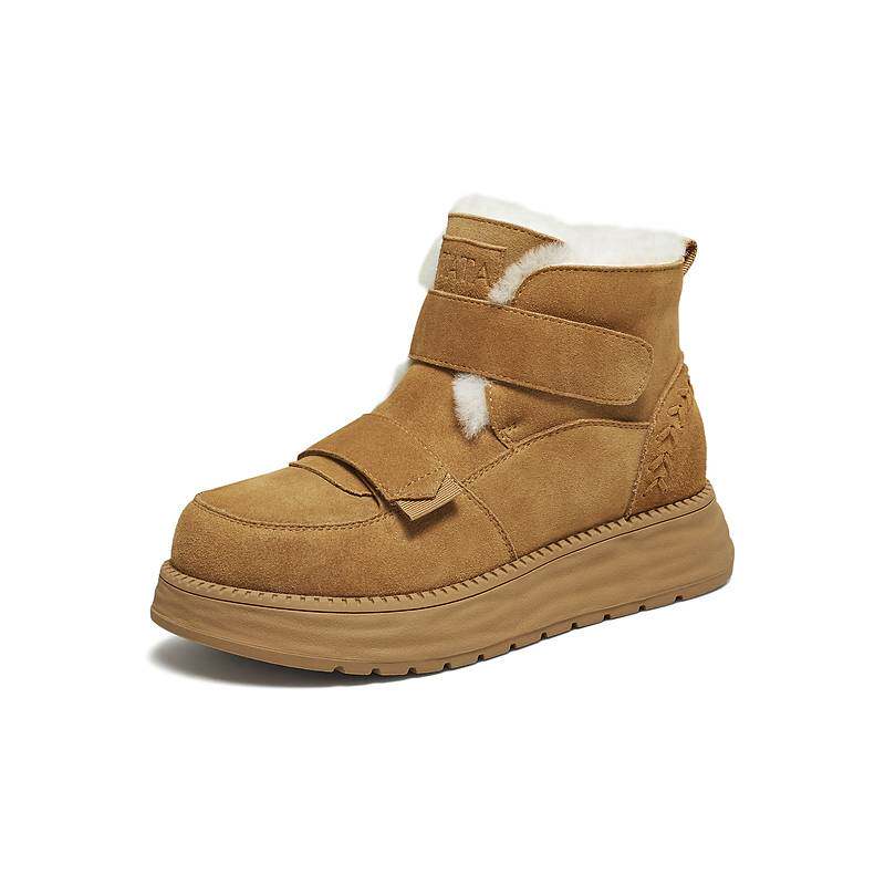 TATA他她奶芙靴冬加绒雪地靴女鞋厚底户外毛毛保暖棉鞋CYY03DD5