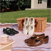 卢昱晓同款 2025春7HF20AA5 粗跟复古单鞋 TATA他她超模玛丽珍鞋 女鞋