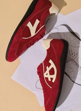 Bata王子奇联名设计款起司软酪德训鞋女26春季休闲运动鞋ACD22AM6