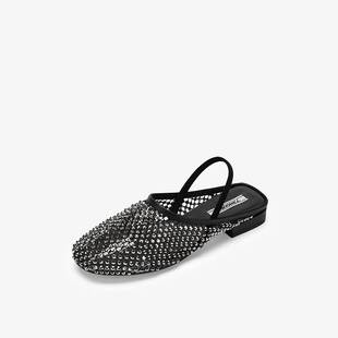 芭蕾亮钻凉鞋 下意识心动2025春款 AAG71AH5 73hours女鞋 短头花同款