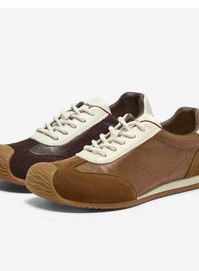 专柜正品拔佳2026春新款女鞋牛皮通勤复古德训运动休闲鞋50911AM6