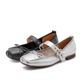 平底单鞋 芭蕾风银色B4Y1DCQ4 百丽秋季 新款 你 包真好看专属