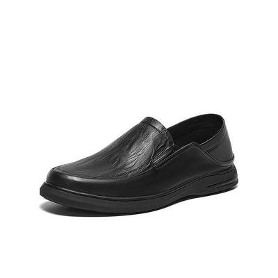 百思图2025春商场新款牛皮通勤英伦乐福鞋男上班休闲皮鞋ESW16AM5