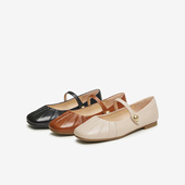 玛丽珍鞋 Tata他她复古气质单鞋 女浅口通勤晚晚鞋 2024春新Y8GA5AQ4