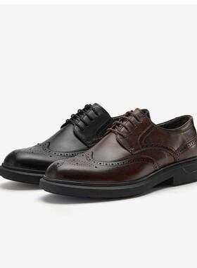 专柜正品拔佳2026春季新款男鞋时尚布洛克商务正装皮鞋60911AM6