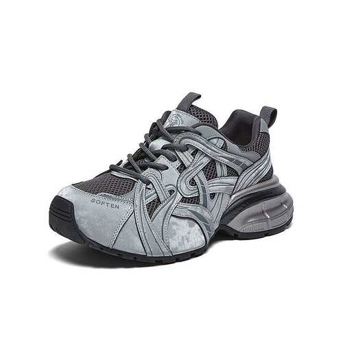 百思图2026春季新款网面透气厚底老爹鞋运动鞋女休闲鞋D6018AM6