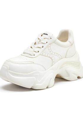 专柜拔佳2026春款女鞋老爹鞋百搭时尚休闲厚底小白鞋58011AM6