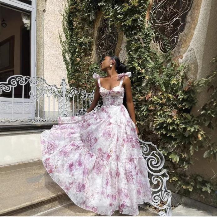 dress evening temperament long fairy organza fashion womens