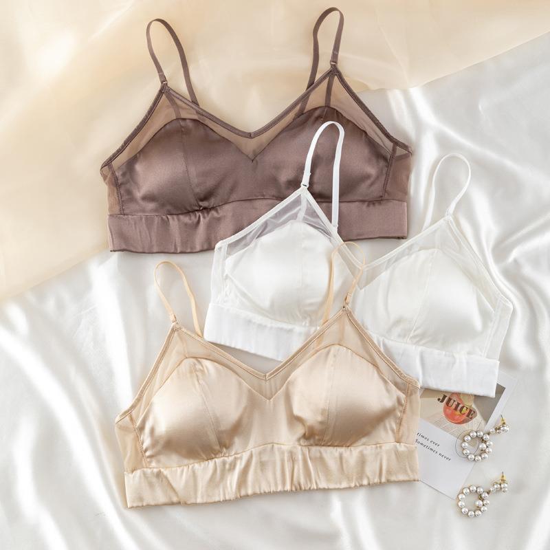 bra silk mulberry cup thin high-end ring steel no silk