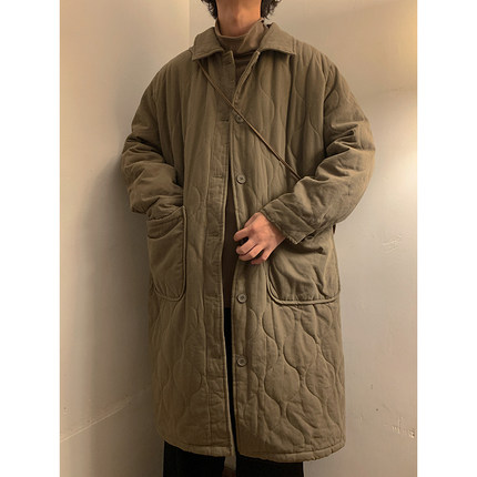 棉服男款冬季新款中长款羽绒棉衣男加厚保暖长款棉袄男士冬装外套
