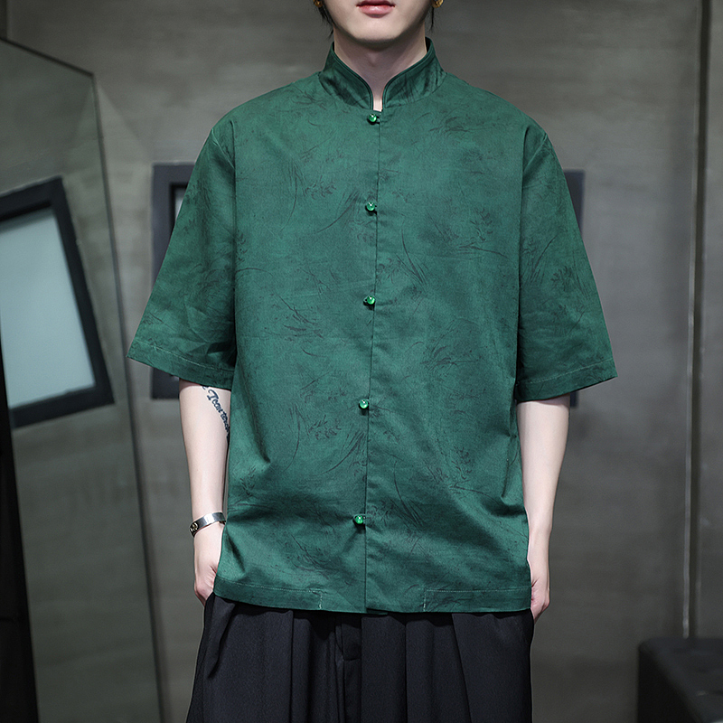短袖衬衫夏季新中式唐装改良汉服