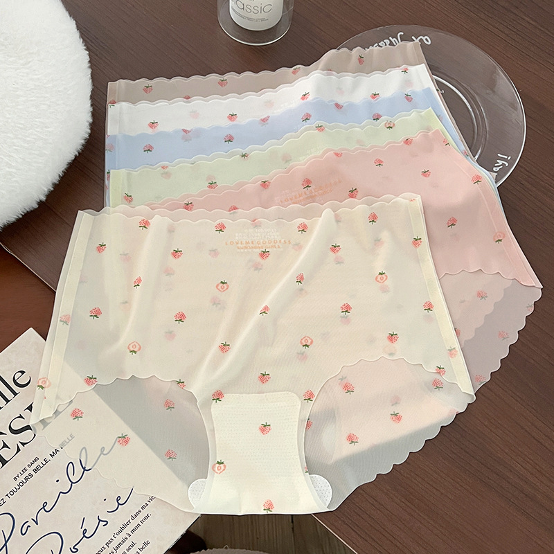 冰丝内裤女裸感7A桑蚕丝抑菌