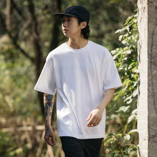 NSTNonstop永动重磅280G纯棉T恤 男女休闲基础纯色潮白色打底短袖