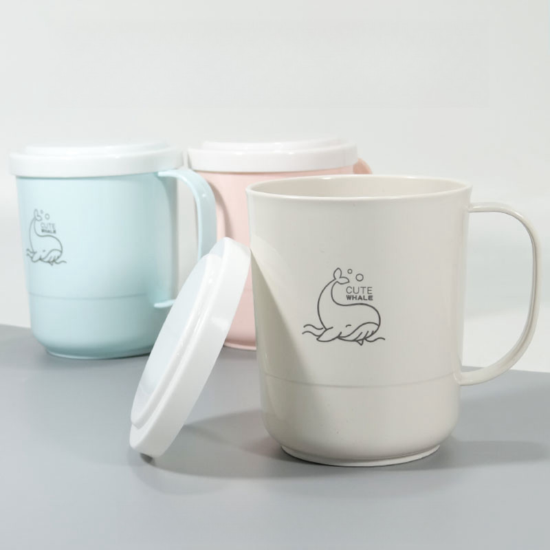 简约带盖漱口杯牙杯塑料防尘高颜值ins风蓝色粉色卫生间带把情侣,餐饮具,马克杯,淘宝优惠券,粉丝福利购,淘宝优惠卷