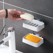 浴室免打孔沥水肥皂盒壁挂式加长大号肥皂架卫生间吸盘双层香皂盒