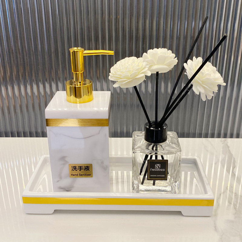 高档酒店定制乳液瓶洗手液瓶民宿轻奢洗发水沐浴露按压分装瓶套装