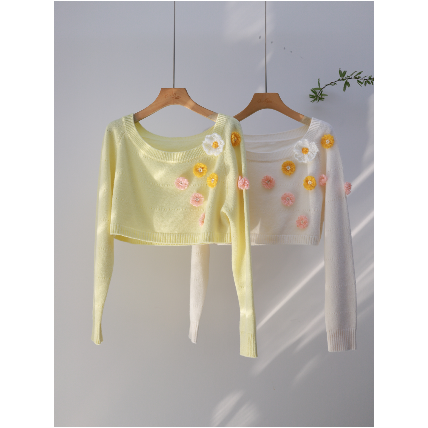 羊毛花朵设计师款羊毛时尚套装