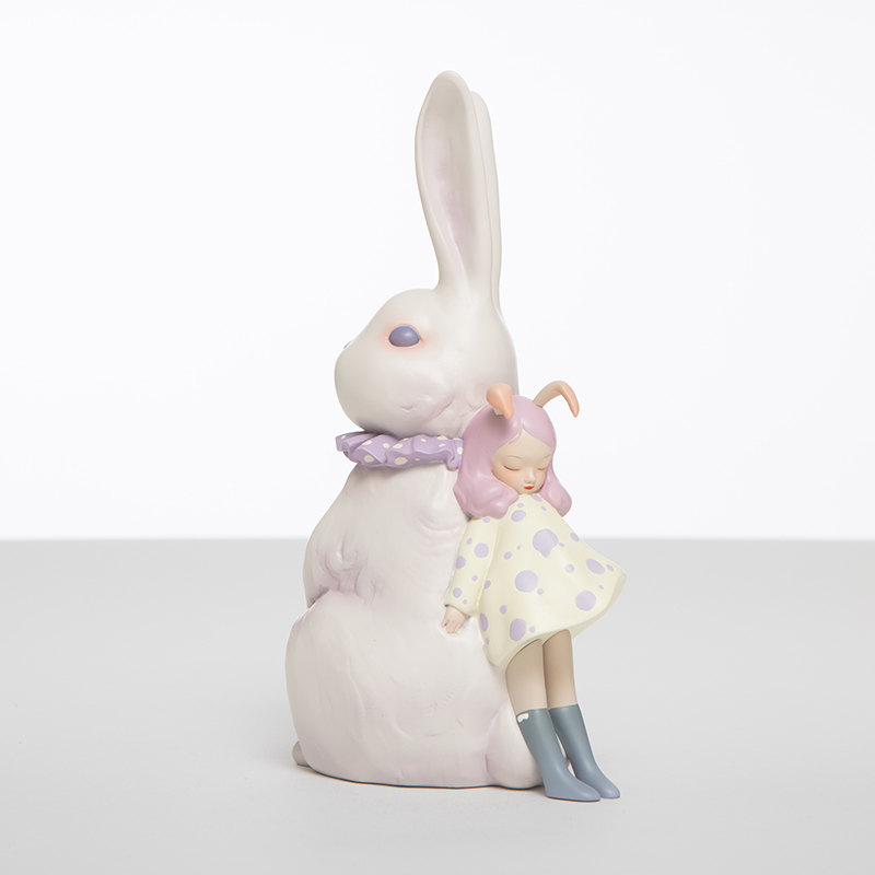 白夜童话七月兔现代简约室内软装摆件创意礼品卡通小兔子生日礼物