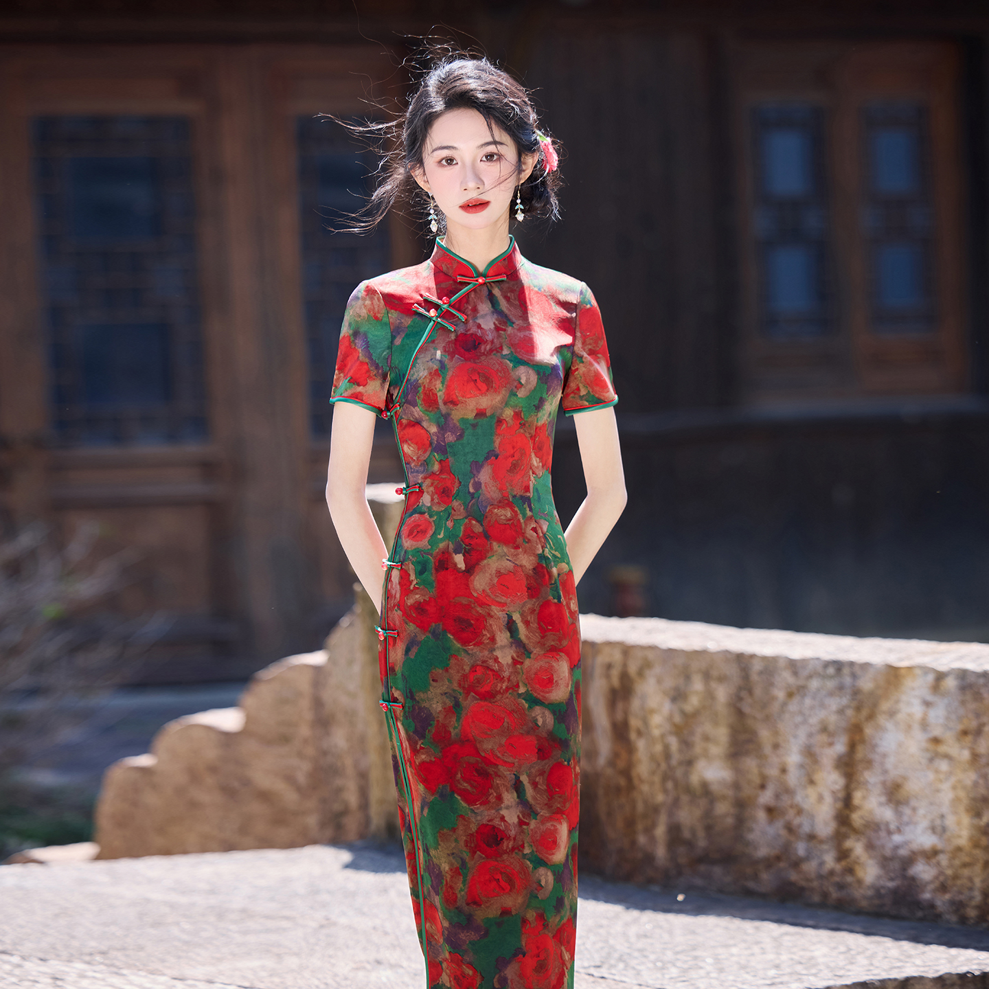 复古民国风改良老上海高级感旗袍