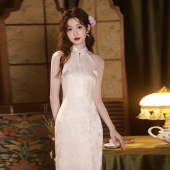 连衣裙小个子 少女披肩无袖 新中式 民国风绝美旗袍2026夏改良年轻款