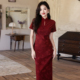 敬酒服新娘高级感订婚礼服回门装 红色新中式 旗袍2025新款 日常可穿