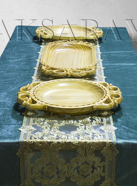 拉吾拉 居家民族风 中式复古 实木  水果盘 纳仁盘 干果盘 纯手工