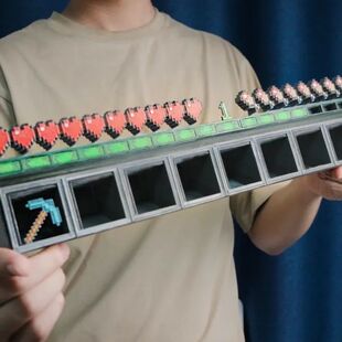 MC我世界物品栏工具栏模型摆件礼物游戏周边送一把十字镐3d打印