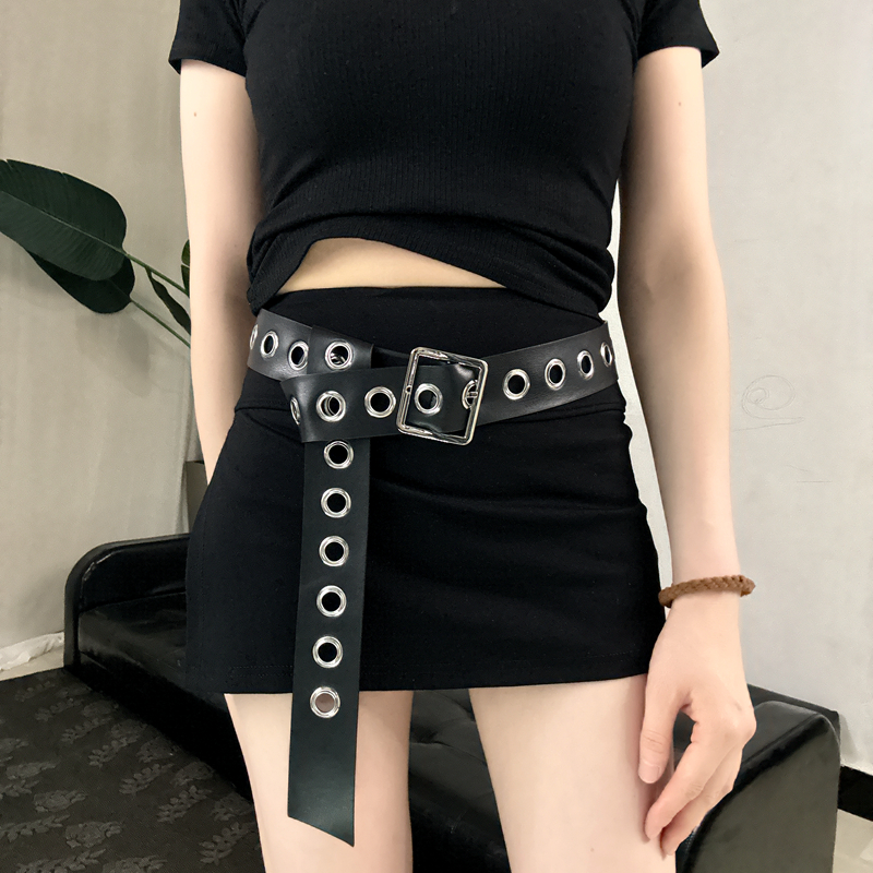百搭免打孔软皮加长腰带