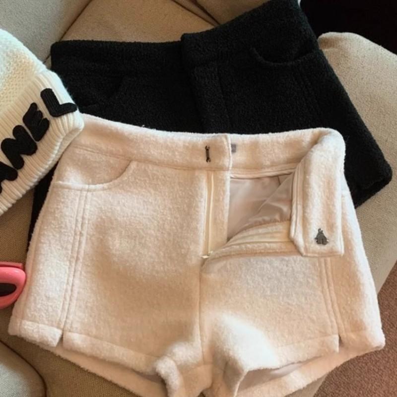 高腰白色短裤女秋冬2025新款