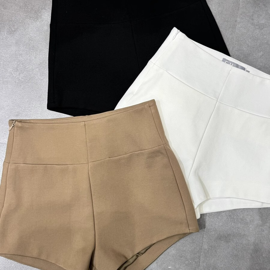 辣妹高腰包臀短裤女夏季2025新款紧身显瘦小个子通勤百搭包臀热裤