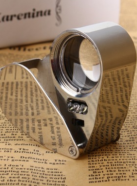 40X 25mm Mini Foldable Metal Illuminated LED Magnifier