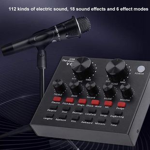 V8 Live Sound Card for Phone Computer Headset Microphone