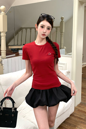 短袖辣妹常规辣妹棉女