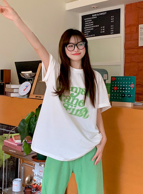 Sanjati crane春夏幻影logo纯色圆领短袖男女潮牌情侣嘻哈宽松T恤