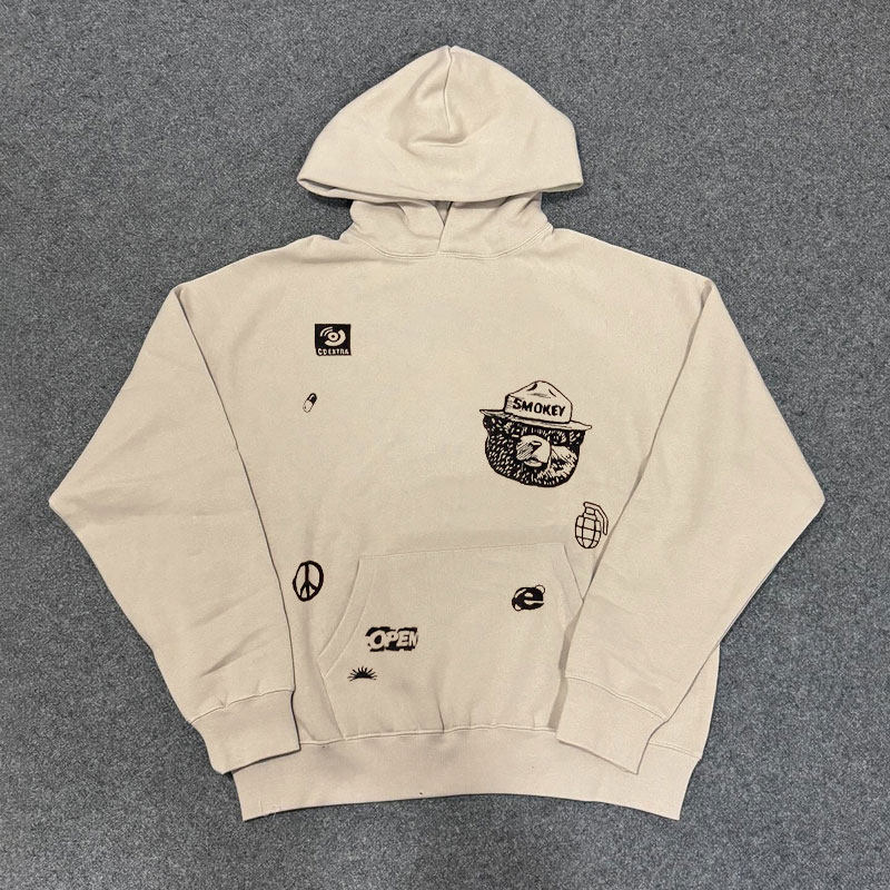 BOMBA STUDIO 헤비 상품 아메리칸 트렌드 뉴 텍스쳐 디자인 인 스타일 틈새 후드 스웨트셔츠