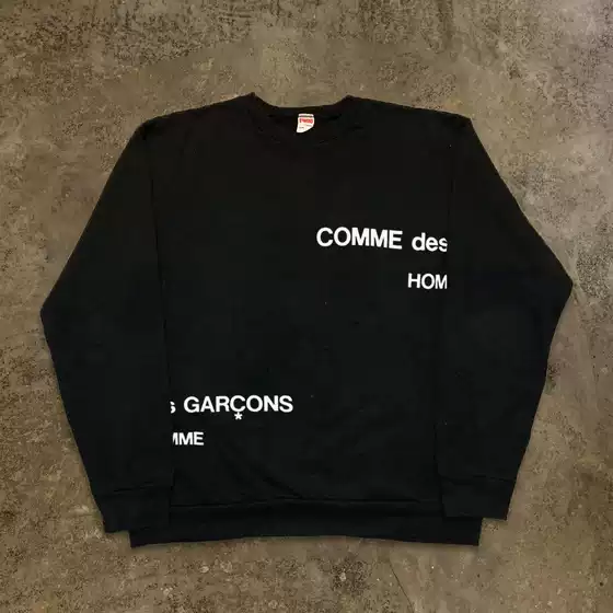 Bomba Studio English Letter Design Printed Trendy Brand Loose Pullover Crew Neck Sweatshirt ins Unisex