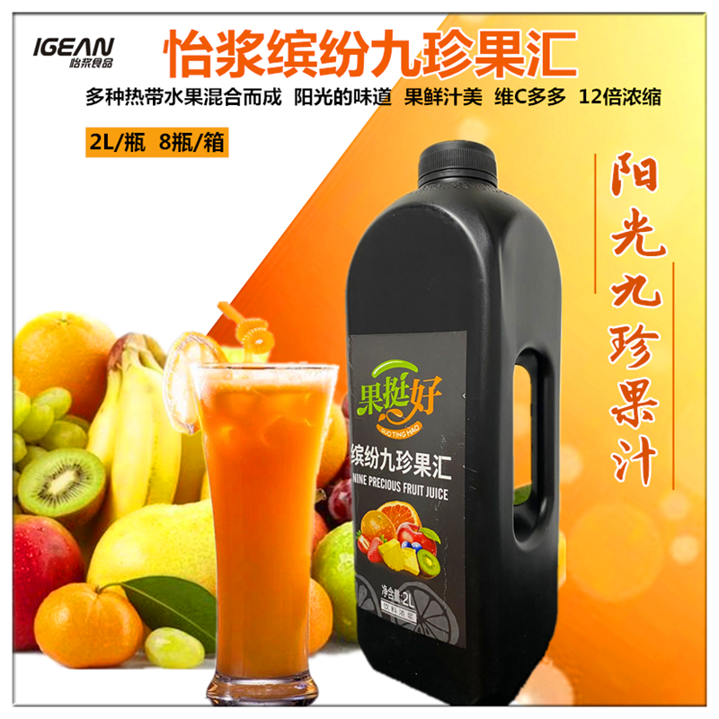 怡浆九珍果汁 12倍浓缩阳光九珍饮料浓浆商用水果茶 混合果蔬汁