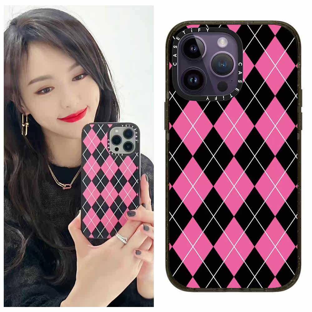 promax三星zflip3/4唐嫣同款防摔磁吸格子英伦风个性简约手机保护壳