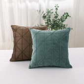 纯色简约现代风靠垫套不含芯 客厅沙发ins抱枕腰枕网红汽车靠枕绒