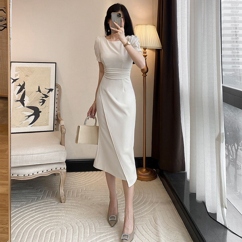 法式修身包臀连衣裙女高级感气质通勤职业裙子工作服高端礼服裙夏,女装/女士精品,真丝上装,淘宝优惠券,粉丝福利购,淘宝优惠卷