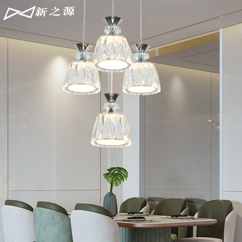 轻奢水晶餐厅床头过道LED吊灯