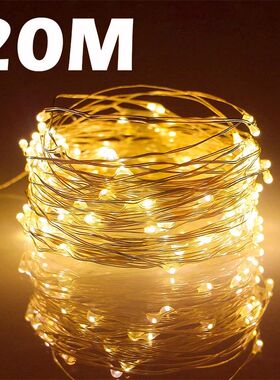 USB Led Fairy Lights Copper Wire String 20M 200LED Holiday L