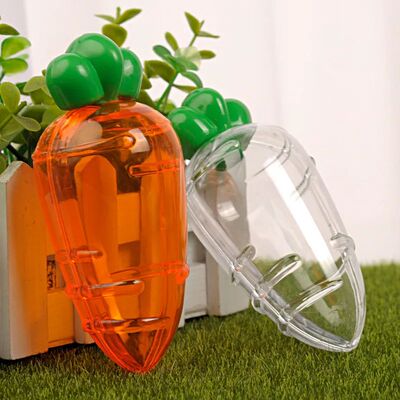 5pcs Easter Transparent Carrots Candy Box Easter Carrot Shap