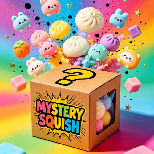 Valentine Kawaii Mystery Squish Box, Sweet Cute Character Sq