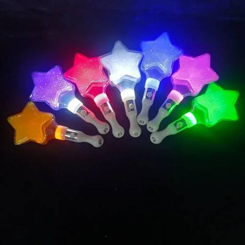 Fun Glowing Colorful Five Pointed Star Flash Light LED Stick